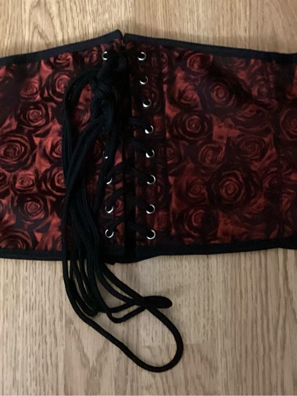 Red Rose Lace-Up Waist Cincher Corset Belt Shapercorset 52